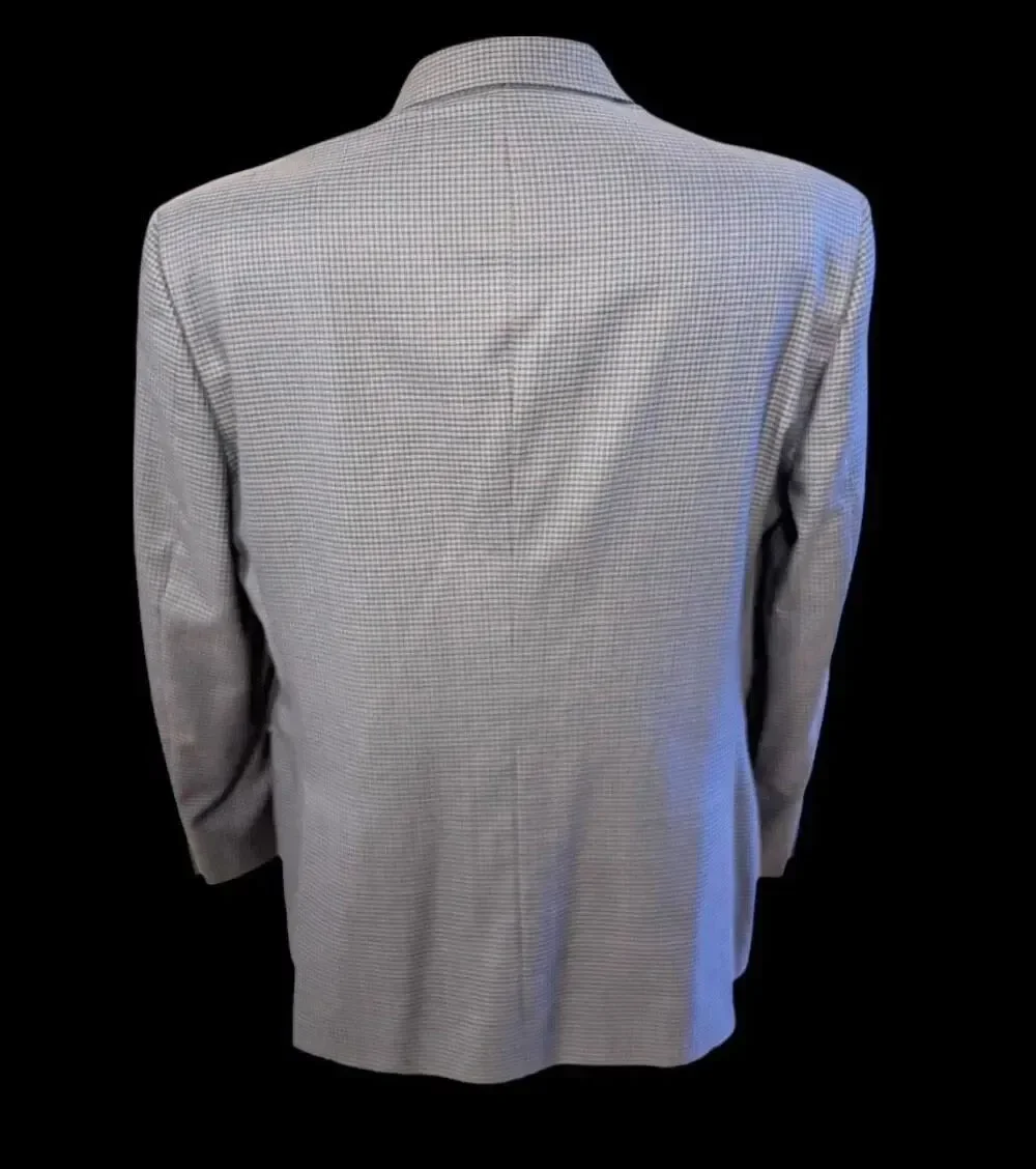 Hart Schaffner Marx Two-Button Blazer/Sport Coat Blue Micro-Houndstooth 42S